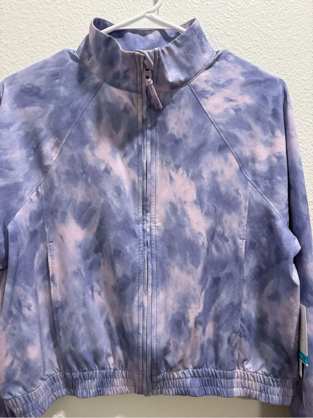 Athleta Girl Lavender & Light Tie-Dye Bomber Jacket